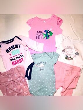 Assorted Baby “Daddy’s Girl’ One-Piece Bodysuit Sets -11 Items!